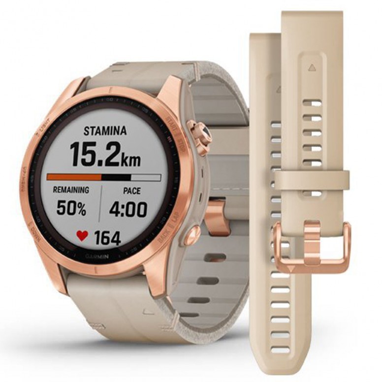 Đồng hồ Garmin Fenix 7S Sapphire Solar , Hồng vàng