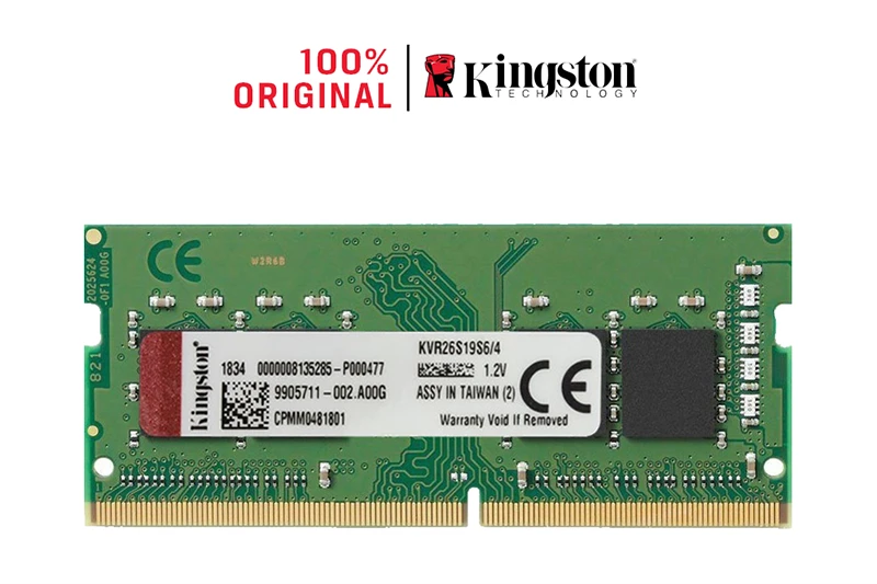 RAM Laptop Kingston (KVR26S19S6/4) 4GB (1x4GB) DDR4 2666Mhz - Chính hãng