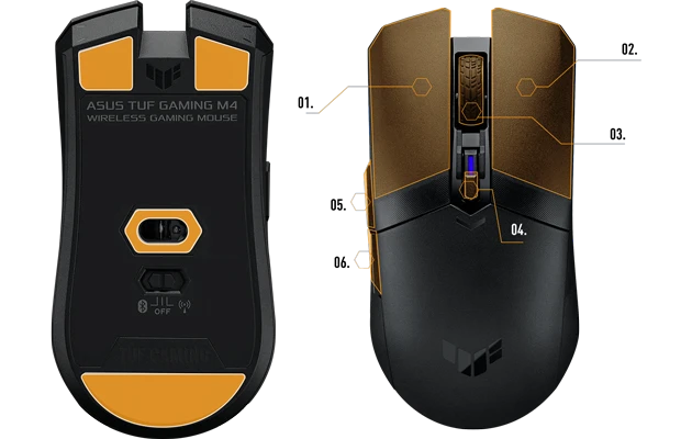Chuột game không dây Asus TUF M4 Wireless (USB)