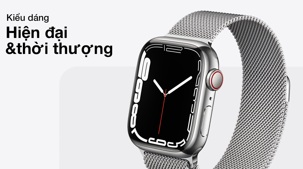 Apple Watch Series 7 - GPS + Cellular, 41mm - Vỏ Thép Dây Thép