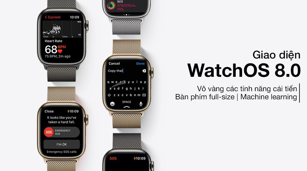 Apple Watch Series 7 - GPS + Cellular, 41mm - Vỏ Thép Dây Thép