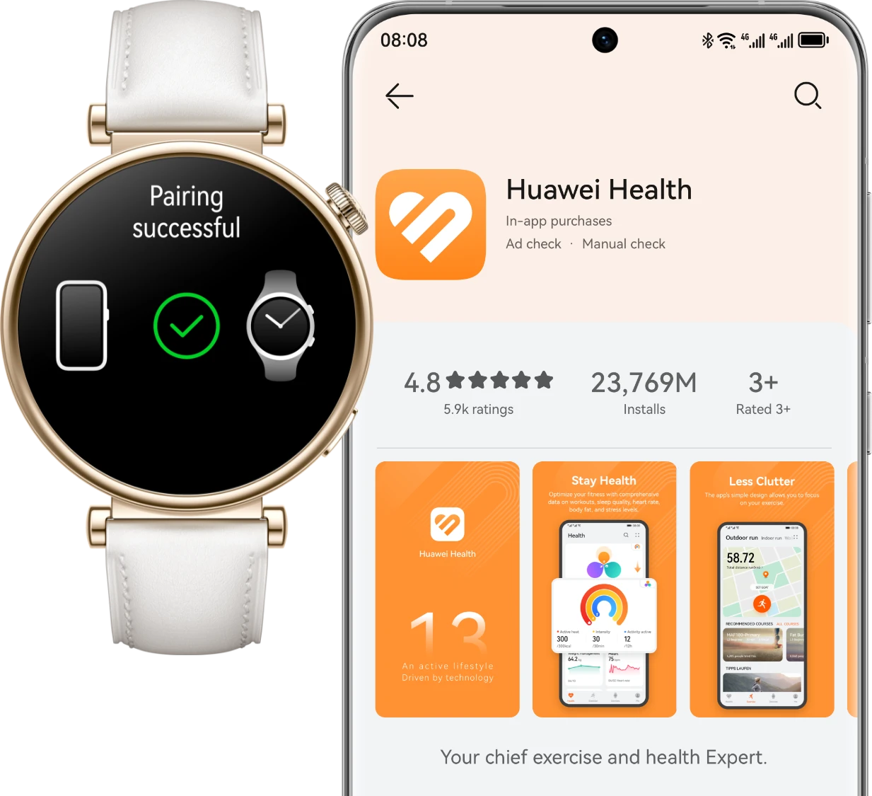 Kết nối mở rộng, tương thích đa thiết bị. Huawei Watch GT 4 41mm - Kết nối mở rộng, tương thích đa thiết bị