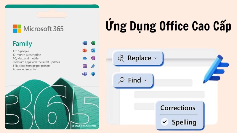 Microsoft Office 365 Family + AI Copilot (12 tháng X 6 User)