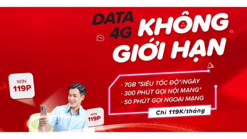 SIM Wintel WIN119P (Không giới hạn dung lượng)