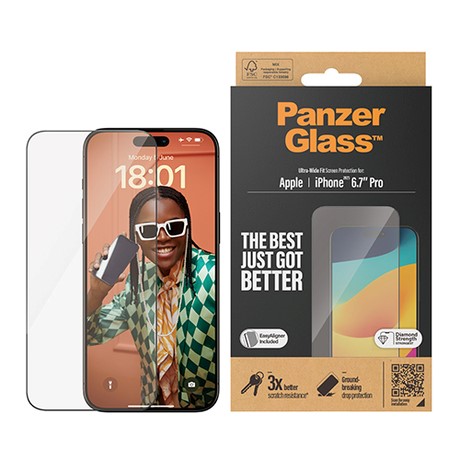 Kính Cường Lực PanzerGlass Clear Cho Iphone 15 Pro Max