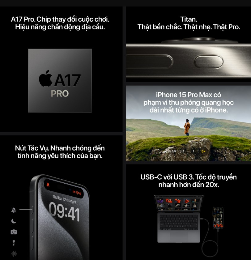 iPhone 15 Pro Max 256GB - Chính hãng VN/A