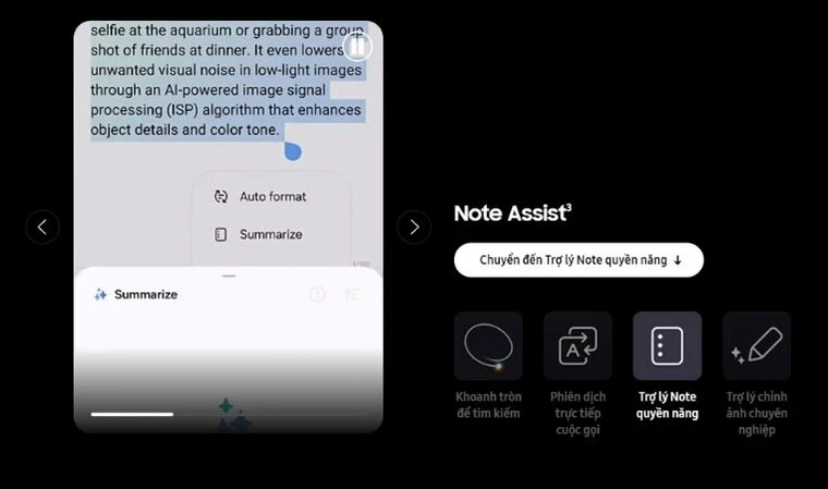 Samsung Galaxy S24 Ultra - Chính hãng AI có khả năng làm hết mọi việc trên smartphone khi có Note Assist, tạo nhanh các chú thích cần thiết.