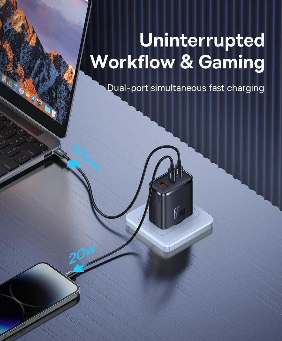 Củ Sạc Nhanh Baseus Cube Pro Fast Charger 2C+U 65W