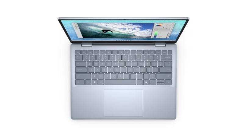 Dell Inspiron 14 trang bị bàn phím AI iceblue.