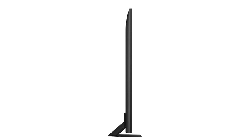 Thiết kế chân đế TV của TV QLED Samsung Q80D 55 inch góp phần mang lại trải nghiệm xem bóng bẩy