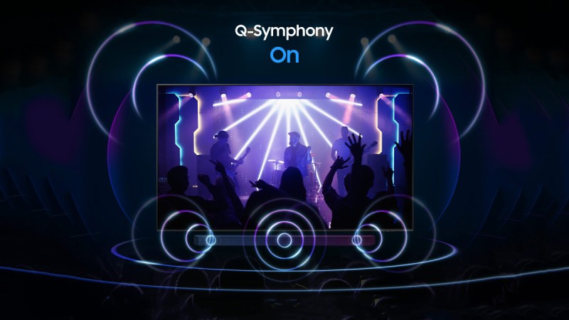Công nghệ Q-Symphony đồng bộ loa và tivi.