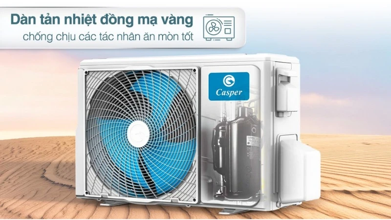 Dàn nóng có vỏ ngoài chắc chắn. Dàn nóng có vỏ ngoài chắc chắn.