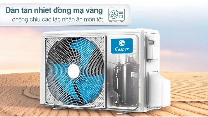 Dàn tản nhiệt của điều hòa Casper Inverter 9.000 BTU (1 HP) TC-09IS35 bằng nhôm nhẹ, bền, giúp máy làm lạnh nhanh hơn và hiệu quả hơn Dàn tản nhiệt của điều hòa Casper Inverter 9.000 BTU (1 HP) TC-09IS35 bằng nhôm nhẹ, bền, giúp máy làm lạnh nhanh hơn và hiệu quả hơn