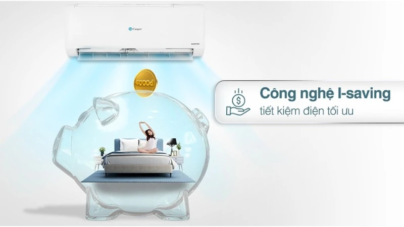 Công nghệ i-Saving trên máy lạnh Casper Inverter 9.000 BTU (1 HP) TC-09IS35 giúp tiết kiệm điện hiệu quả Công nghệ i-Saving trên máy lạnh Casper Inverter 9.000 BTU (1 HP) TC-09IS35 giúp tiết kiệm điện hiệu quả