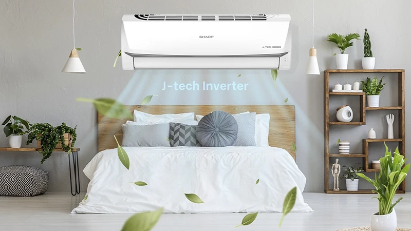 Điều hòa Sharp Inverter 12.000 BTU (1.5 HP) AH-X13ZEW làm lạnh nhanh nhưng vẫn tiết kiệm điện Điều hòa Sharp Inverter 12.000 BTU (1.5 HP) AH-X13ZEW làm lạnh nhanh nhưng vẫn tiết kiệm điện