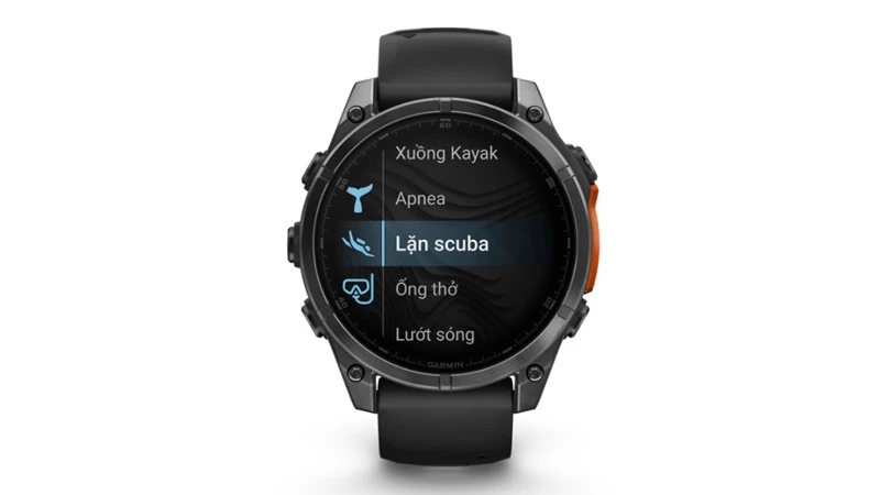 Garmin Fenix 8 43mm Sapphire AMOLED Edition tích hợp các tính năng hỗ trợ người dùng trong khi lặn Garmin Fenix 8 43mm Sapphire AMOLED Edition tích hợp các tính năng hỗ trợ người dùng trong khi lặn