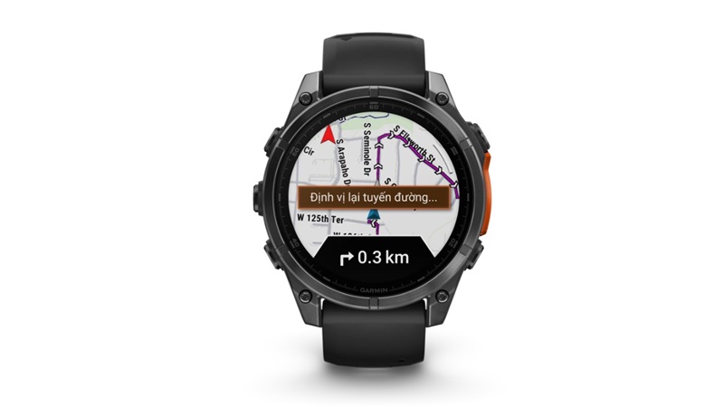 Hệ thống định vị và dẫn đường chính xác trên Garmin Fenix 8 43mm Sapphire AMOLED Edition