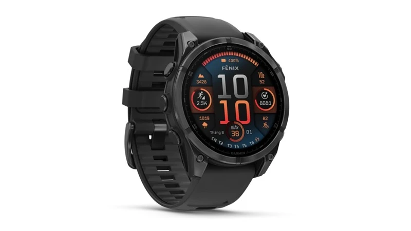 Garmin Fenix 8 43mm Sapphire AMOLED Edition với dây đeo linh hoạt Garmin Fenix 8 43mm Sapphire AMOLED Edition với dây đeo linh hoạt