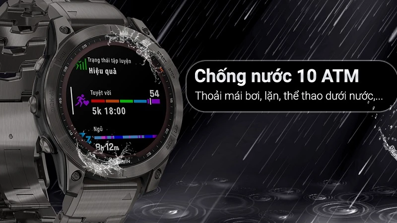 Độ kháng nước 10ATM. Độ kháng nước 10ATM.