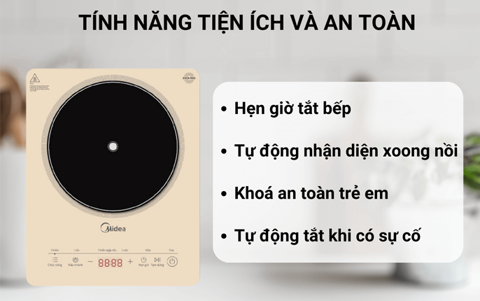 Midea bếp từ MIC221T0AGA , 2200W