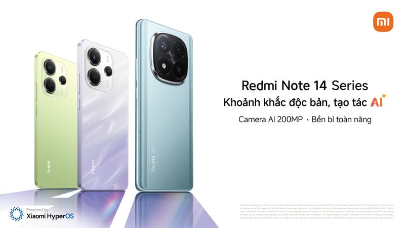 So sánh chi tiết điện thoại Xiaomi Redmi Note 14 5G và Xiaomi Redmi Note 13