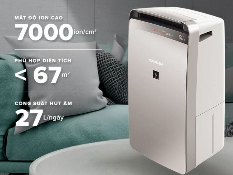 Công nghệ Inverter tiết kiệm điện năng hiệu quả của máy hút ẩm kết hợp lọc khí SHARP DW-J27FV-S