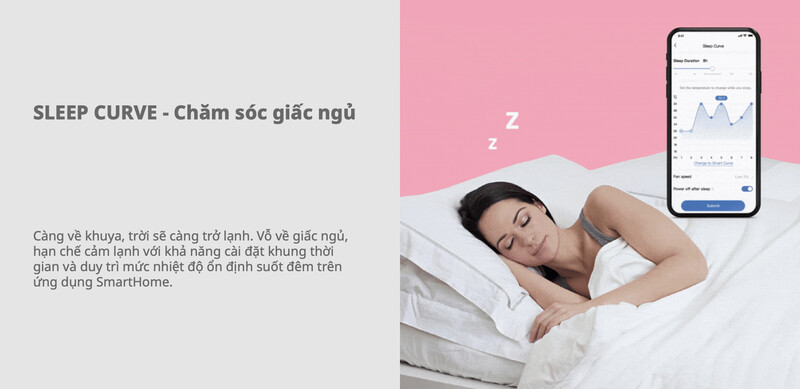 Chế độ Sleep Mode và Sleep Curve.