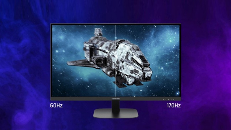 Chơi game mượt mà với tần số quét cao và thời gian phản hồi nhanh trên màn hình ViewSonic VX2457A-HD-PRO