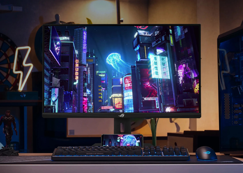 Màn hình ASUS ROG XG27ACS không chỉ là một màn hình máy tính hiệu năng cao mà còn gây ấn tượng mạnh với thiết kế đậm chất game thủ