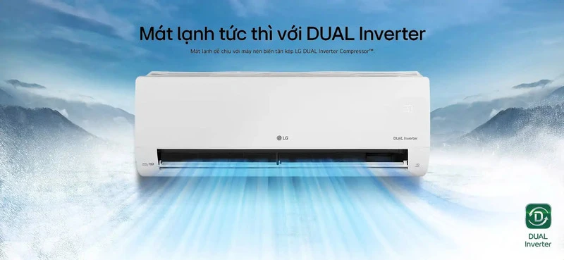 Sở hữu công nghệ Inverter DUALCOOL. Sở hữu công nghệ Inverter DUALCOOL.
