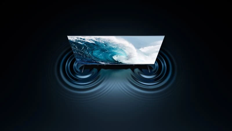 Xiaomi Google Tivi QLED A PRO 2026 L32MB-APSEA được trang bị hệ thống âm thanh kép 2 loa công suất 10W mỗi loa Xiaomi Google Tivi QLED A PRO 2026 L32MB-APSEA được trang bị hệ thống âm thanh kép 2 loa công suất 10W mỗi loa
