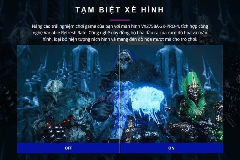 Công nghệ đồng bộ khung hình FreeSync và tương thích G-Sync trên màn hình ViewSonic VX2758A-2K-PRO-4 Công nghệ đồng bộ khung hình FreeSync và tương thích G-Sync trên màn hình ViewSonic VX2758A-2K-PRO-4