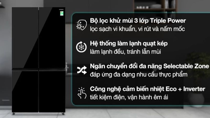 Giá tham khảo của tủ lạnh Hitachi Inverter 569 lít 