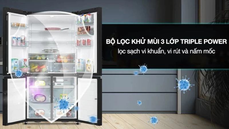 Bộ lọc khử mùi 3 lớp Triple Power Bộ lọc khử mùi 3 lớp Triple Power