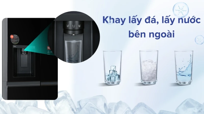 Lấy nước bên ngoài tủ tiện lợi Lấy nước bên ngoài tủ tiện lợi