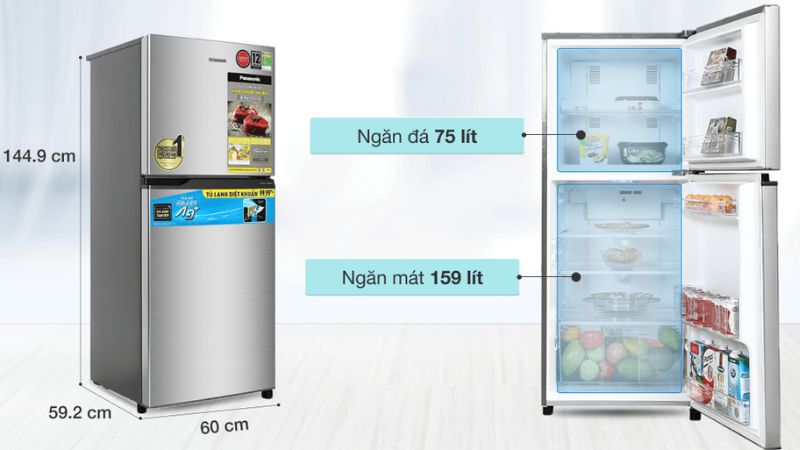 Tủ ngăn đá trên truyền thống