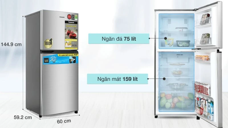 Tủ ngăn đá trên truyền thống Tủ ngăn đá trên truyền thống