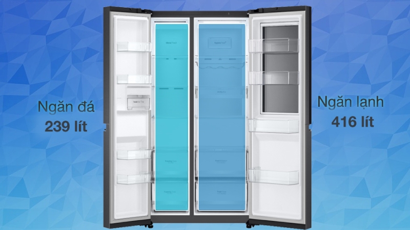 Dung tích lớn 655 lít