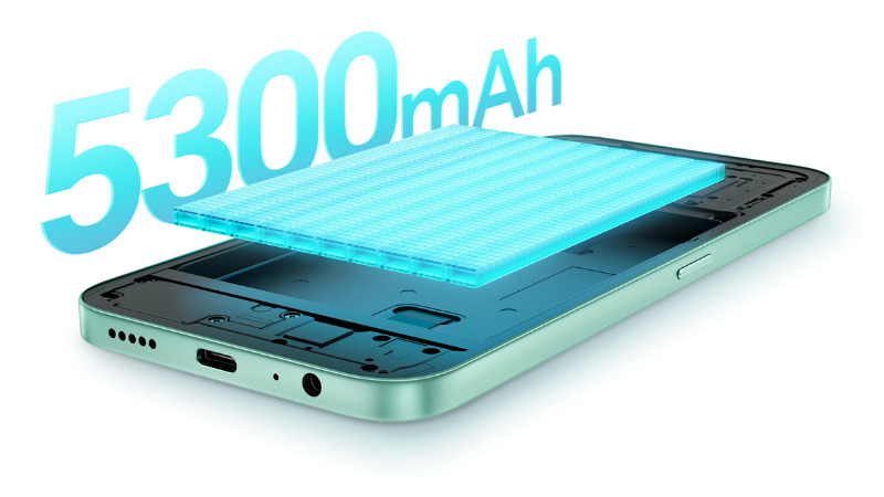 HONOR X6c được trang bị viên pin dung lượng lớn lên đến 5300mAh
