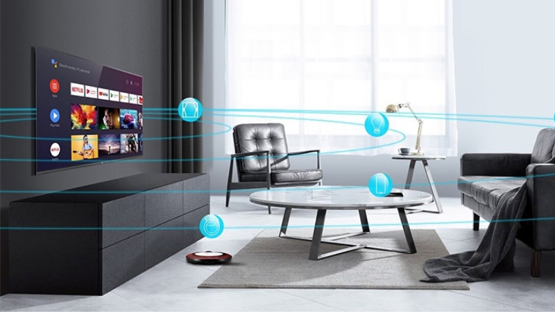 Khả năng kết nối đa dạng và hiện đại trên Google Tivi QLED TCL AI 4K 55 inch 55P7K