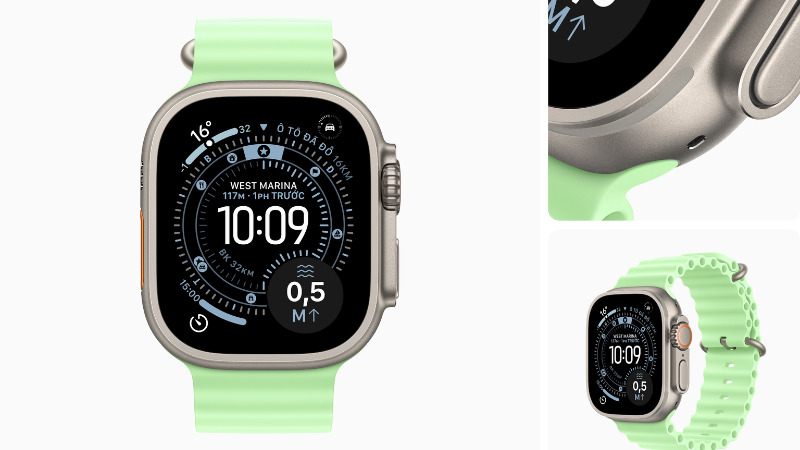 Apple Watch Ultra 3 sở hữu khung vỏ Titan siêu nhẹ, vừa đảm bảo tính thẩm mỹ sang trọng vừa duy trì độ bền bỉ vượt trội