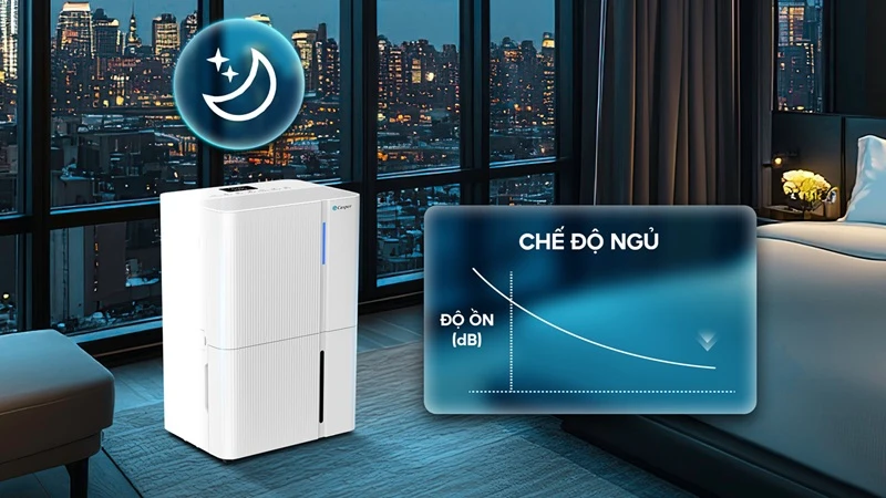 Máy hoạt động êm ái đảm bảo giấc ngủ. Máy hoạt động êm ái đảm bảo giấc ngủ.