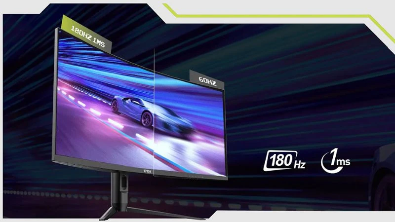 Tần số quét 180Hz tăng độ chính xác mượt mà. Tần số quét 180Hz tăng độ chính xác mượt mà.