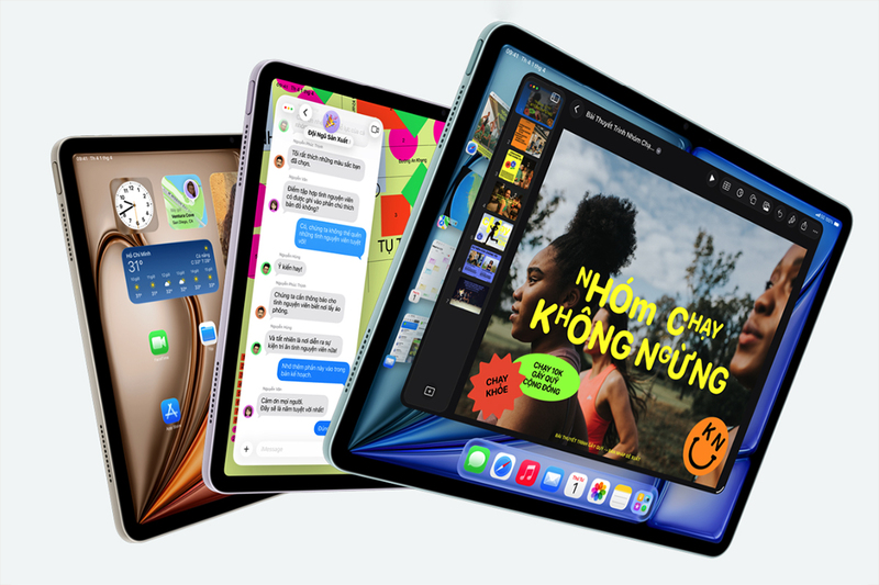 iPad Air M4 11 inch Wi-Fi hỗ trợ Apple Pencil Pro và Apple Pencil (USB-C), đồng thời có tính năng “lướt Apple Pencil”