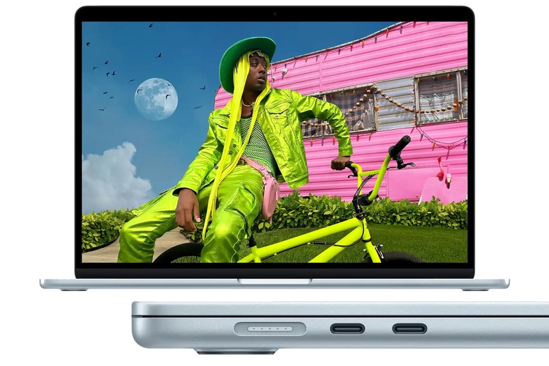 MacBook Air M5 có hệ thống kết nối hiện đại với Wi-Fi 7, Bluetooth 6, Thunderbolt 4 và khả năng hỗ trợ 2 màn hình ngoài