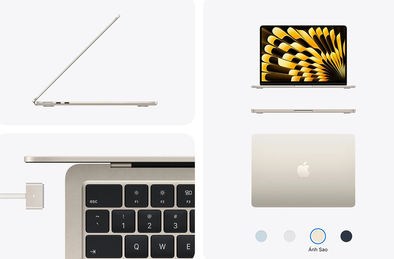 MacBook Air có thiết kế mỏng ấn tượng nhưng vẫn đảm bảo hiệu năng sử dụng