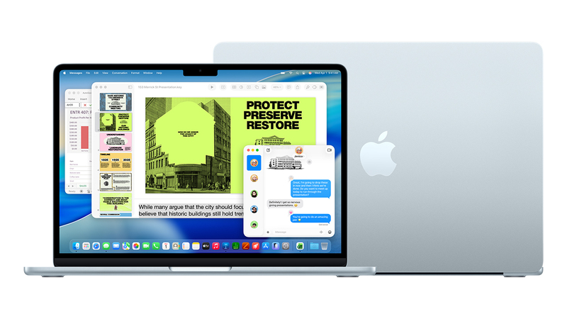 MacBook Air M5 được trang bị camera 12MP Center Stage + Desk View, phù hợp học online và gọi video
