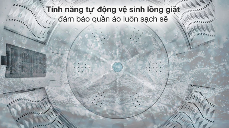 Tiện ích thông minh tự động vệ sinh lồng giặt. Tiện ích thông minh tự động vệ sinh lồng giặt.