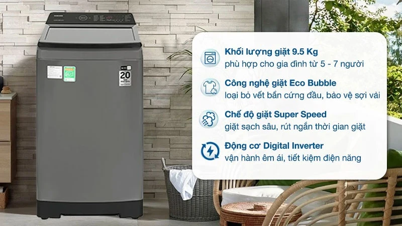 Mua máy giặt Samsung Inverter WA95CG4545BDSV. Mua máy giặt Samsung Inverter WA95CG4545BDSV.