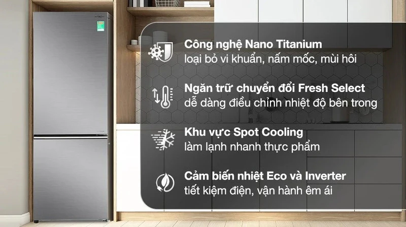 Tủ lạnh Hitachi Inverter R-B330PGV8 BSL giá tốt. Tủ lạnh Hitachi Inverter R-B330PGV8 BSL giá tốt.